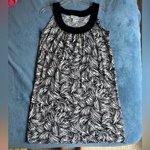 Black & White Printed Shift Dress